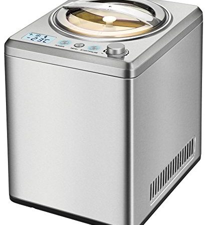 Unold 48880 Eismaschine, 2.5 L, Edelstahl, vollautomatischer, selbstkühlender Kompressor, LCD-Display, Timer, auch für veganes, laktosefreies und steviahaltiges Eis