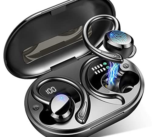 Bluetooth Kopfhörer Sport, In Ear Kopfhörer Kabellos Bluetooth 5.1 Wireless Earbud mit 2 HD Mikrofon, 48H Stereo CVC 8.0 Noise Cancelling Ohrhörer, IP7 Wasserdicht USB-C Schnelles Aufladen [2022 Neue]