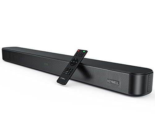 Heymell 110W Soundbar,Kein Rauschen bei Niedriger Lautstärke,Sehr Klare Soundbar für TV Geräte,125dB TV Lautsprecher,DSP,3D Surround Sound,Bluetooth Soundbar,HDMI ARC Optisch AUX USB