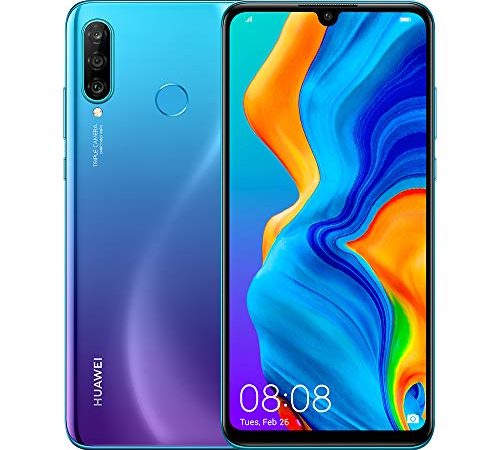 Huawei P30 Lite New Edition 256GB Handy, blau/violett, Peacock Blue, Android 9.0