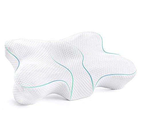 Kopfkissen, DIKI Seitenschläferkissen Nackenstützkissen, Ergonomisches Orthopädisches Memory Foam Kissen, Schlafkissen Butterflywing Kissen Neck Pillow, Entlastet Kopf-, Schulter- und Nackenschmerzen