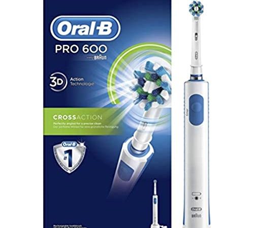 Oral-B PRO 600 CrossAction Elektrische Zahnbürste mit Timer