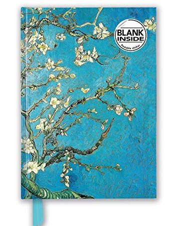 Premium Notizbuch Blank DIN A5: Vincent van Gogh, Mandelbaum in Blüte: Unser hochwertiges Blankbook mit festem, künstlerisch geprägtem Einband (Premium Notizbuch DIN A 5 mit Magnetverschluss)