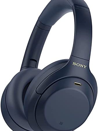 Sony WH-1000XM4 kabellose Bluetooth Noise Cancelling Kopfhörer (30h Akku, Touch Sensor, Schnellladefunktion, optimiert für Amazon Alexa, Headset mit Mikrofon) Blau