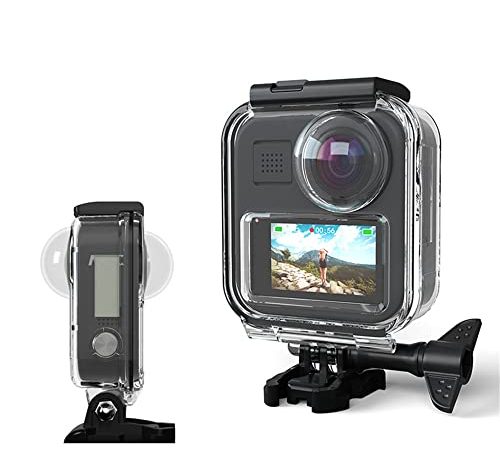 Taoric Wasserdichtes Gehäuse für Gopro Max Action Kamera, Unterwassertauchschutzhülle 30M mit Halterungszubehör