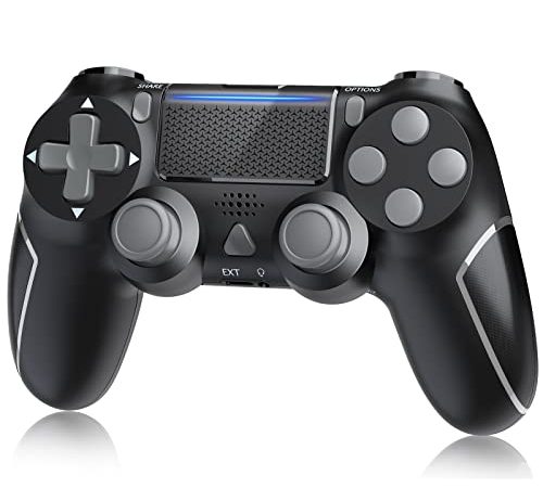 Wireless Controller für PS4, Dual Vibration Game Controller für PS 4 mit Motion Motors und Audio Function Controller für PS 4/ PS 4 Slim / PS 4 Pro Konsole (Schwarz)