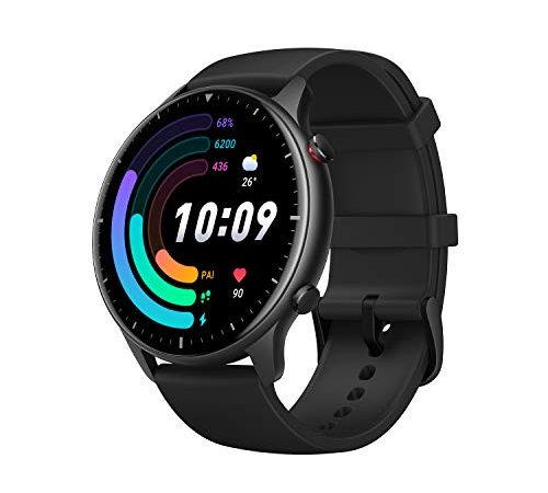 Amazfit Men's GTR 2e Smartwatch, Schwarz