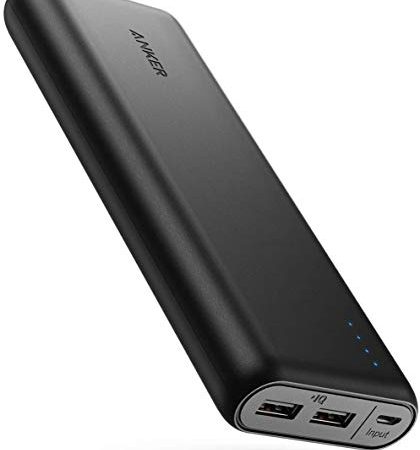 Anker Powerbank, PowerCore 20100mAh Externer Akku, hohe Kapazität 2-Port 4,8 A Output Ladegerät mit PowerIQ Technologie für iPhone, iPad, Samsung Galaxy und viele mehr (in Schwarz/Matt)