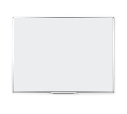 BoardsPlus Magnetisches Whiteboard 90 x 60 cm, Mit Aluminiumrahmen und Stifteablage, Tocken Abwischbar, Wiederbeschreibbar