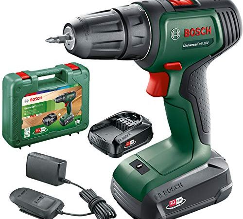 Bosch Akkuschrauber UniversalDrill 18V (2 Akkus, 18 Volt System, im Koffer)