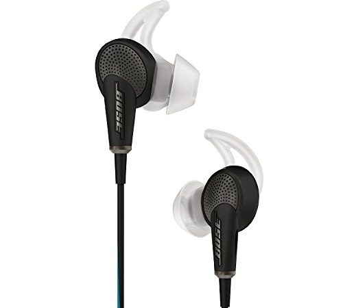 Bose QuietComfort 20 In-Ear-Kopfhörer (Acoustic Noise Cancelling, geeignet für Apple Gerät, 3,5 mm Klinkenstecker, 1,32 m Kabellänge) schwarz