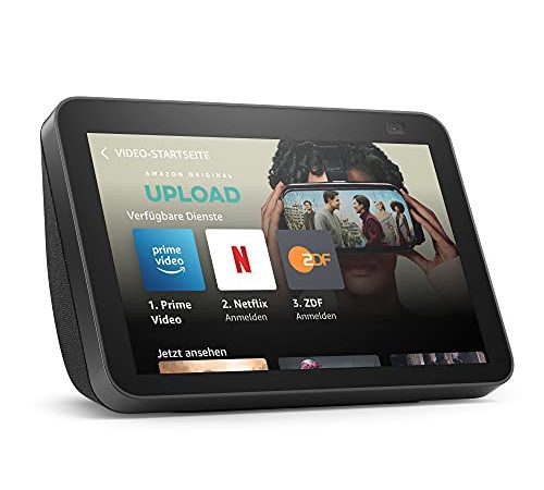 Echo Show 8 (2. Generation, 2021) | HD-Smart Display mit Alexa und 13-MP-Kamera | Anthrazit