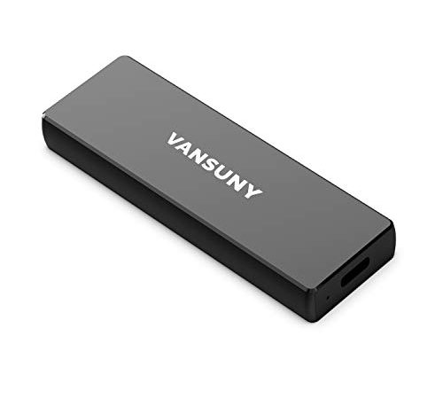 Externe SSD 1TB, Externe Festplatte 1TB, Vansuny Portable SSD 1TB Ultra Mini, Externe Festplatte USB 3.1 Type C, Externe SSD 500 MB/s für Smartphone/Laptop/Windows/i-Pad Pro/X-Box, Schwarz