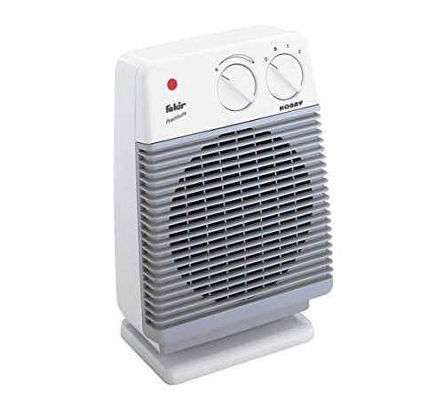 Fakir HL 600 Hobby / Heizlüfter , Badheizlüfter, Tischventilator, mit 2 Heizstufen, inkl. Thermostatventil, extra leise – 2.000 Watt