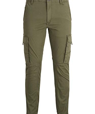 JACK & JONES Herren Jjipaul Jjflake Akm 542 Olive Night Noos Hose, Olive Night, 32W / 34L