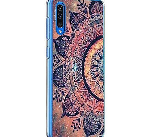 Kompatibel mit Samsung Galaxy A50 Hülle,Galaxy A50 Handyhülle Schutzhülle,Transparent Silikon Painted Muster Weich Silikon Ultra Dünn, Kratzfest und Wasserdicht SchutzHülle für Galaxy A50 (5)