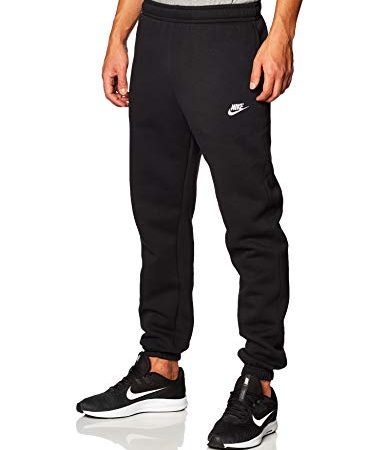 Nike Mens Sportswear Club Fleece Sweatpants, Black/Black/White, L