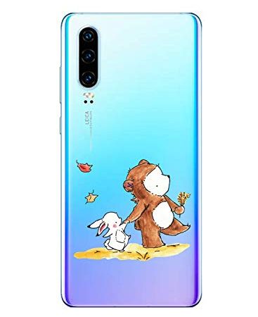 Oihxse Kompatibel mit Galaxy S10 Lite Hülle Klar,Transparent TPU Silikon Schutzhülle Crystal Clear Original Durchsichtige Anti-Schock Anti-Scratch Kratzfest Durchsichtige Dünn Cover-AFFE+Kaninchen