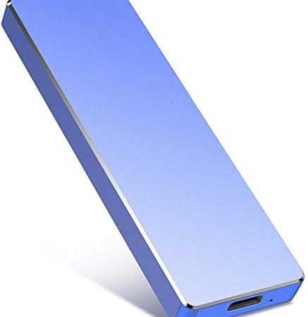 Professional Portable SSD 16TB Externes Solid State Drive USB 3.1/USB-C Externe SSD Festplatte geeignet für Windows PC, Mac, Linux, Typ-C Android (16TB, Blau)