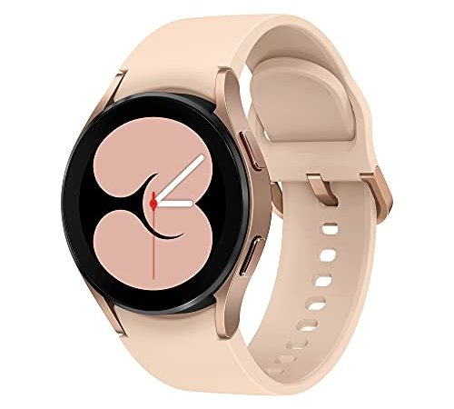 Samsung Galaxy Watch4, Runde Bluetooth Smartwatch, Wear OS, Fitnessuhr, Fitness-Tracker, 40 mm, Pink Gold inkl. 36 Monate Herstellergarantie [Exkl. bei Amazon]