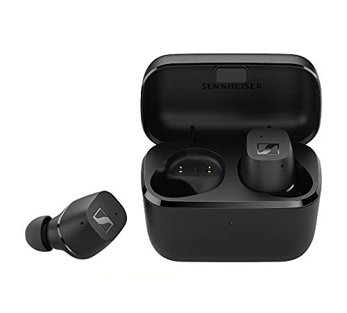 Sennheiser CX True Wireless Bluetooth-In-Ear-Kopfhörer mit passiver Noise Cancellation, anpassbarer Touch-Bedienung, Bass Boost, Spritzwasserschutz (IPX4) und 27 Stunden Akkulaufzeit, schwarz