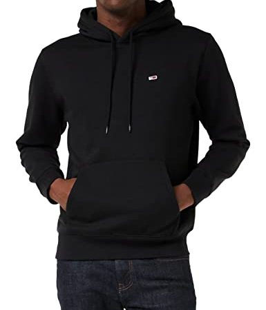 Tommy Jeans Herren TJM REGULAR FLEECE HOODIE Pullover, Schwarz, L