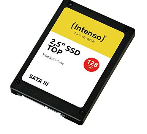 Intenso Interne 2,5" SSD SATA III Top, 128 GB, 520 MB/Sekunden, Schwarz