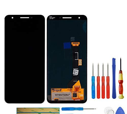 swark OLED Display Kompatibel mit Google Pixel 3a 5.6"（Schwarz ohne Rahmen LCD Display Touchscreen Bildschirm Digitizer Assembly Glas + Tools