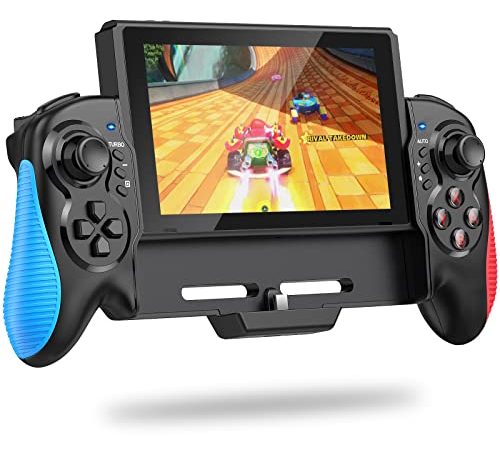 Switch Controller, Handle Hand Switch Pro Controller mit Großer Griffe/Turbo Funktion/Dual Motors Vibration/Präzise Joystick Bewegungssteuerung Plug und Play, Switch Controller für Switch/OLED Konsole