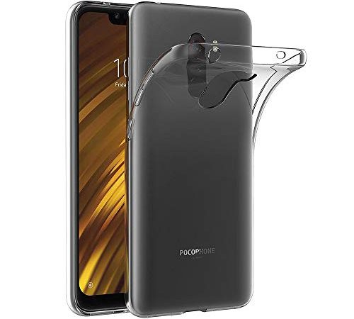 AICEK Xiaomi Pocophone F1 Hülle, Transparent Silikon Schutzhülle für Xiaomi Pocophone F1 Case Clear Durchsichtige TPU Bumper Xiaomi Pocophone F1 Handyhülle (6,18 Zoll)