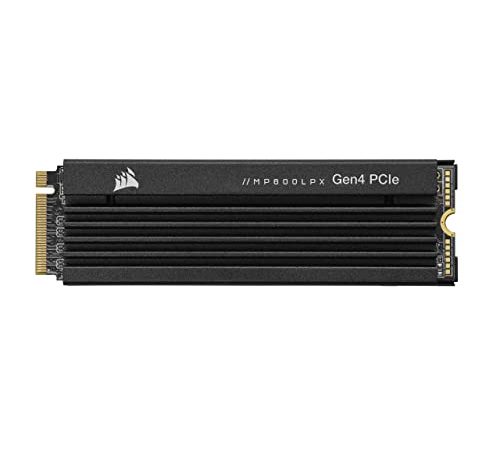 Corsair MP600 PRO LPX 2TB M.2 NVMe PCIe x4 Gen4 SSD - Optimiert für PS5 (Bis zu 7,100MB/sec Sequenzielle Lesegeschwindigkeit, 6,800MB/sec Sequenzielle Schreibgeschwindigkeit) Schwarz