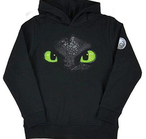 DreamWorks Dragons Kinder Kapuzenpullover / Hoodie Ohnezahn Toothless, schwarz (128-134)