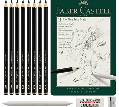 Faber-Castell 115220 - Bleistift Pitt Graphite Matt, 11er Metalletui