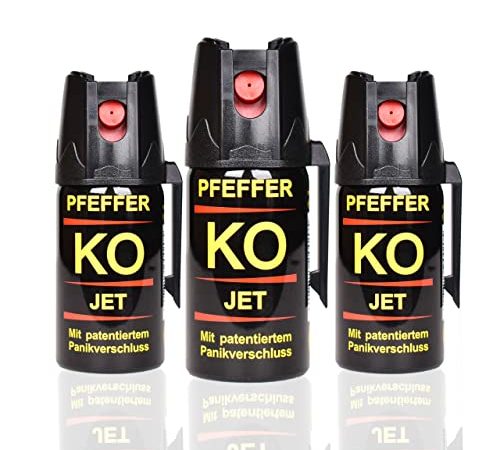 Pfefferspray, 40ml Jet 2er Set, Tierabwehrspray, Pfefferspray & KO-Spray, Pfefferspray klein für Frauen, Pepper Spray, Pfefferspray Tierabwehr