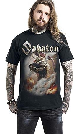 Sabaton Shiroyama T-Shirt Black Men O Neck Brand Shirts Short Sleeve Printed T-Shirt