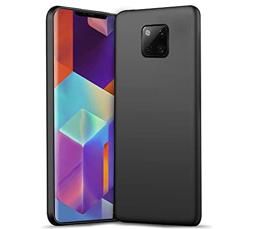 Für Huawei Mate 20 Pro Hülle Mate20 Pro Handyhülle, Silikon Schutzhülle Abdeckung für Mate 20 Pro, Stoßfest, Anti-Fingerabdruck, Weiche TPU Ganzkörperhülle für Huawei Mate20 Pro Hülle, Mattschwarz