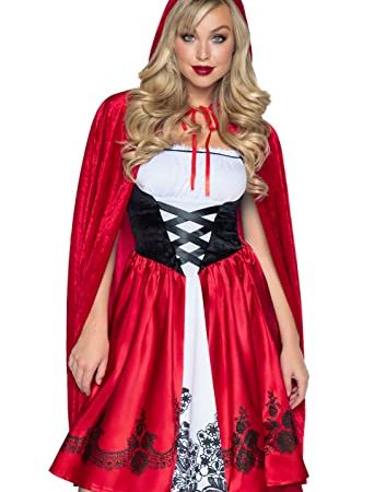 LEG AVENUE 85614 - Kostüm Set Klassische Rotkäppchen, Damen Fasching, M, Rot