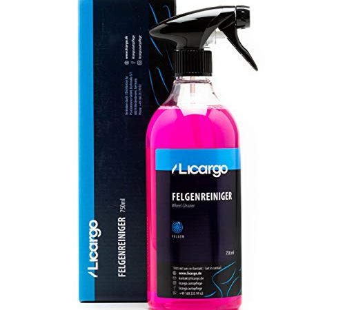 LICARGO® Felgenreiniger (750ml) - kraftvoll und säurefrei - Autofelgenreiniger mit Wirkindikator - Für Alufelgen, Stahlfelgen, polierte, verchromte, Matte Felgen - Felgenreiniger Alufelgen