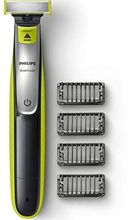 Philips QP2530/20 OneBlade Bartschneider, 4 Aufsätze, wiederaufladbar, nass und trocken