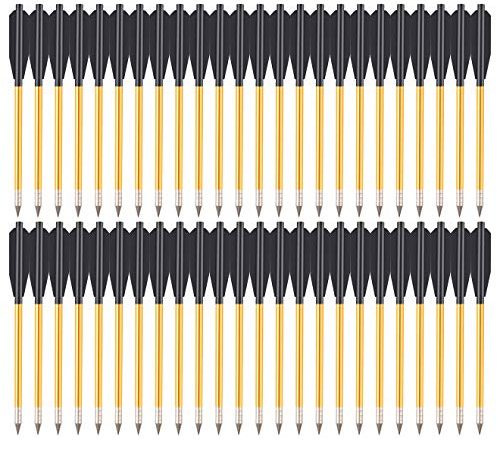 PMSM Aluminium Armbrust Pfeile mit Schlagschrauben, 50 bis 80 LBS für Jagd, Pistolenarmbrust,Armbrustbolzen, Präzisions-Zielscheibe, Bogenschießen (60 Stück)