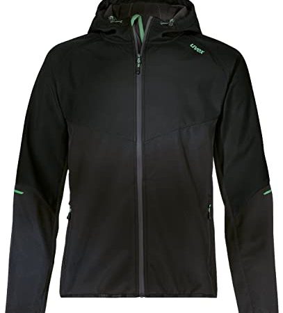 Uvex Hardhöhe Softshelljacke - Wasserabweisende Freizeitjacke aus recyceltem Polyester - Schwarz - 3XL