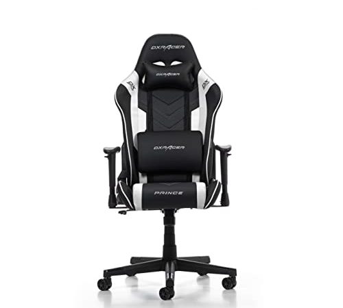 DXRacer (das Orginal) Prince P132 Gaming Stuhl, Kunstleder, Schwarz-weiß, 185 cm