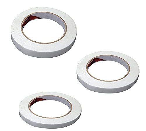 JANEMO 3 Rollen Doppelseitiges Klebeband, Doppelseitiges Klebeband Set, Starke Klebeband, für Büro DIY Handwerk, 30 Meter, 6 mm/9 mm/12mm