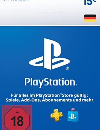 PlayStation Store Guthaben 15 EUR | PSN Deutsches Konto | PS5/PS4 Download Code