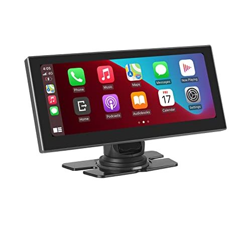 Road Top Neuester Portable 8.8 Zoll LCD Touchscreen Monitor mit drahtlosem Carplay Android Auto Car Multimedia Player mit Rückfahrkamera für alle Autotypen