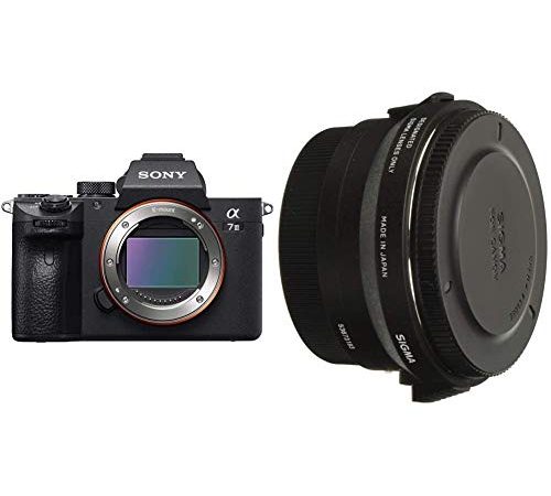 Sony Alpha 7 III | Spiegellose Vollformat-Kamera (Schneller 0,02s AF, 5-Achsen-Bildstabilisierung im Gehäuse) & Sigma Mount Converter MC-11 für Global Vision Produkte mit Canon Objektivbajonett