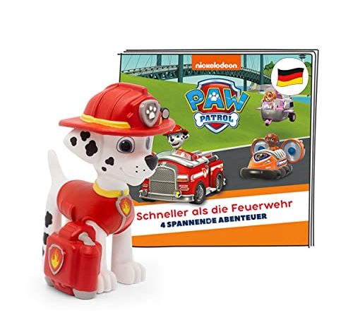 tonies Hörfiguren für Toniebox, Paw Patrol – Schneller als die Feuerwehr, Hörspiel mit 4 Geschichten für Kinder ab 3 Jahren, Spielzeit ca. 59 Minuten