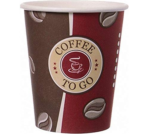 400 Stk. Kaffeebecher Topline, "Coffee to go", Pappe beschichtet, 8oz., 200 ml