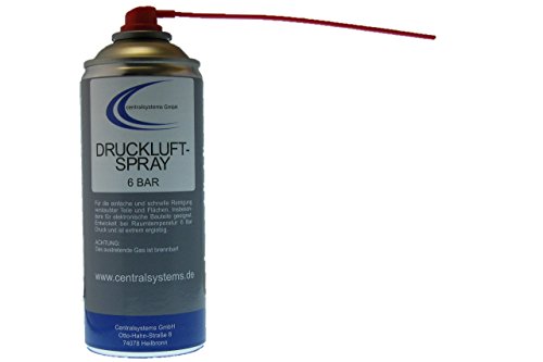 Druckluftspray 400ml mit Sprührohr - Reinigungsspray Druck Luft Sprühdose