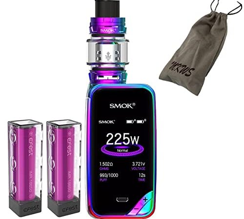 Elektronische Zigarette, Authentic Smok 225W X Priv Kit,Vapes Starter Kit mit TFV12 Prince Kerne und Batteries,Ohne Nikotin, Ohne Flüssigkeit (Prisma Regenbogen)